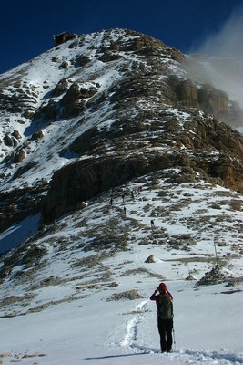 Montée par la croupe SW du Piz Boè Montée par la croupe SW du Piz Boè