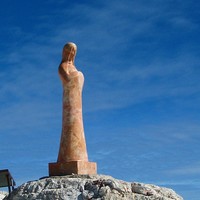 Croix et Vierge au sommet du Piz Boè. Une pensée pour Aurore et François en cet instant.