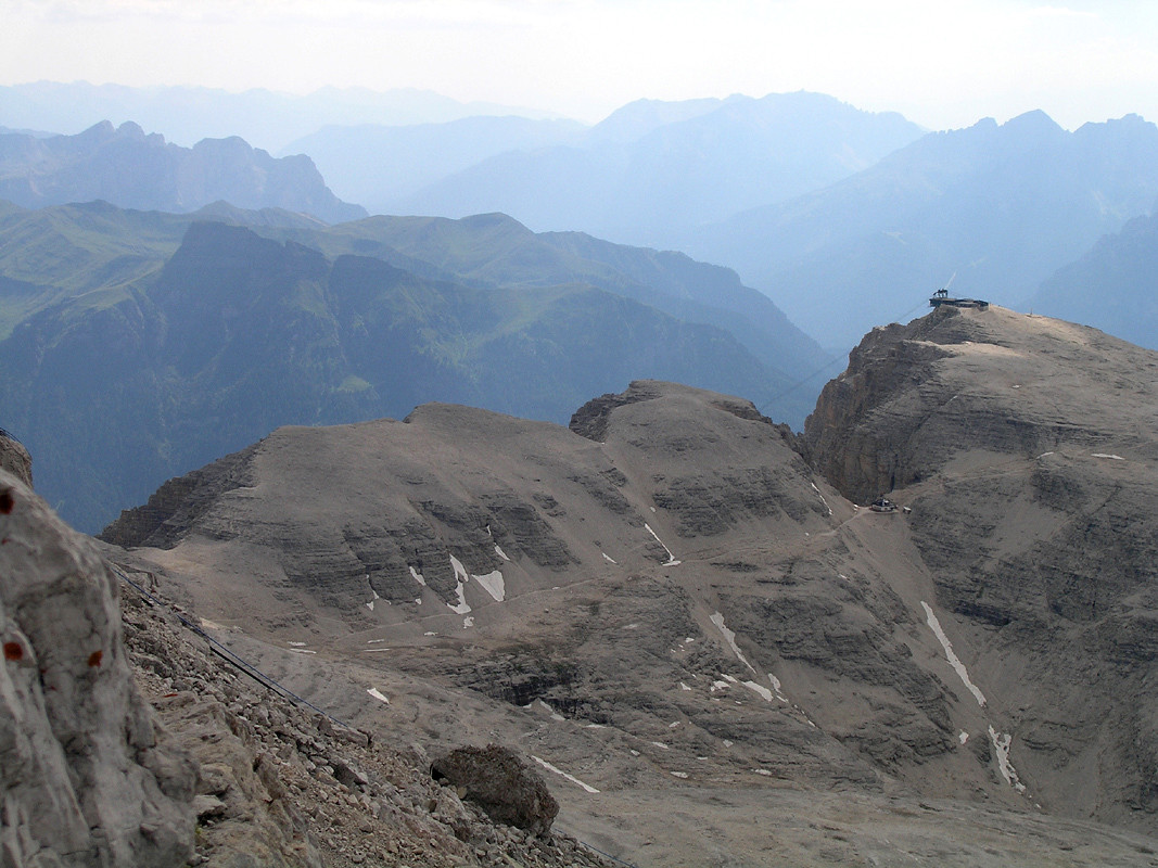 Forcella, rifugio et Sass Pordoï, face N