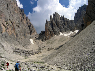 Val Langkofelkar et forcella del Sassolungo Val Langkofelkar et forcella del Sassolungo
