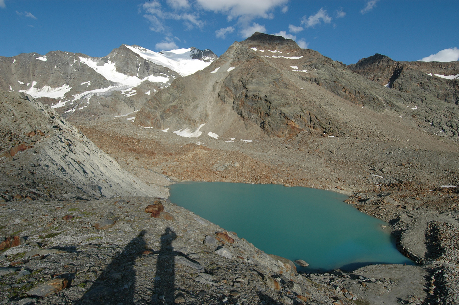 Lac Grüebe 2768m, Fletschhorn 3993m - Inner Rothorn 3415m - Jegiturm. 08/2009