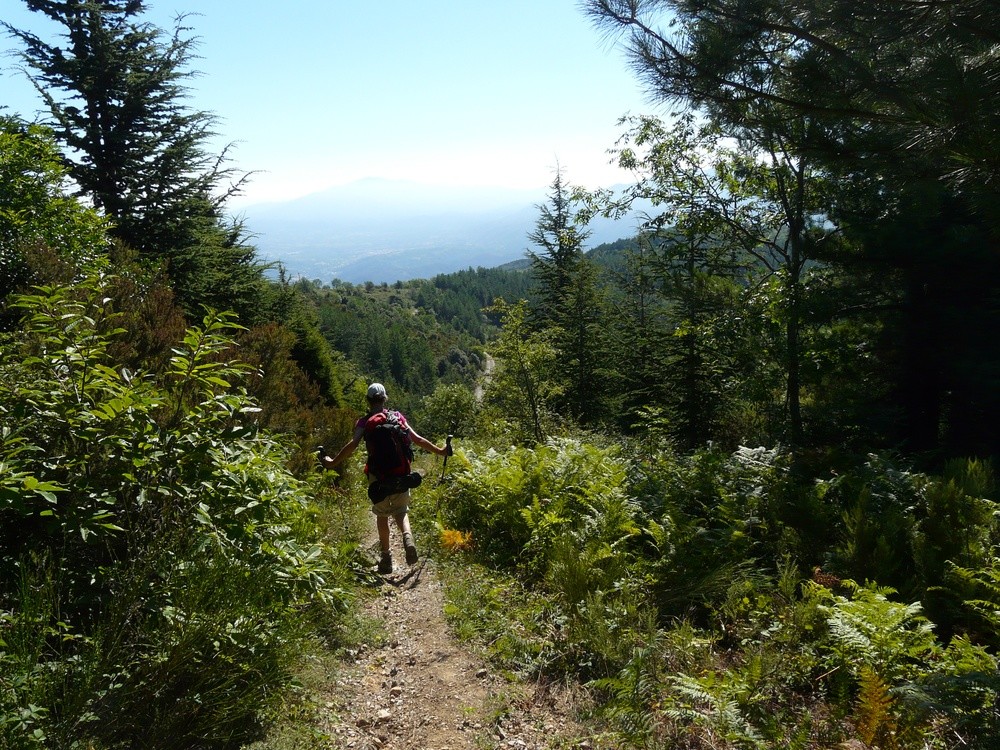 Descente sur le col de la Reducta