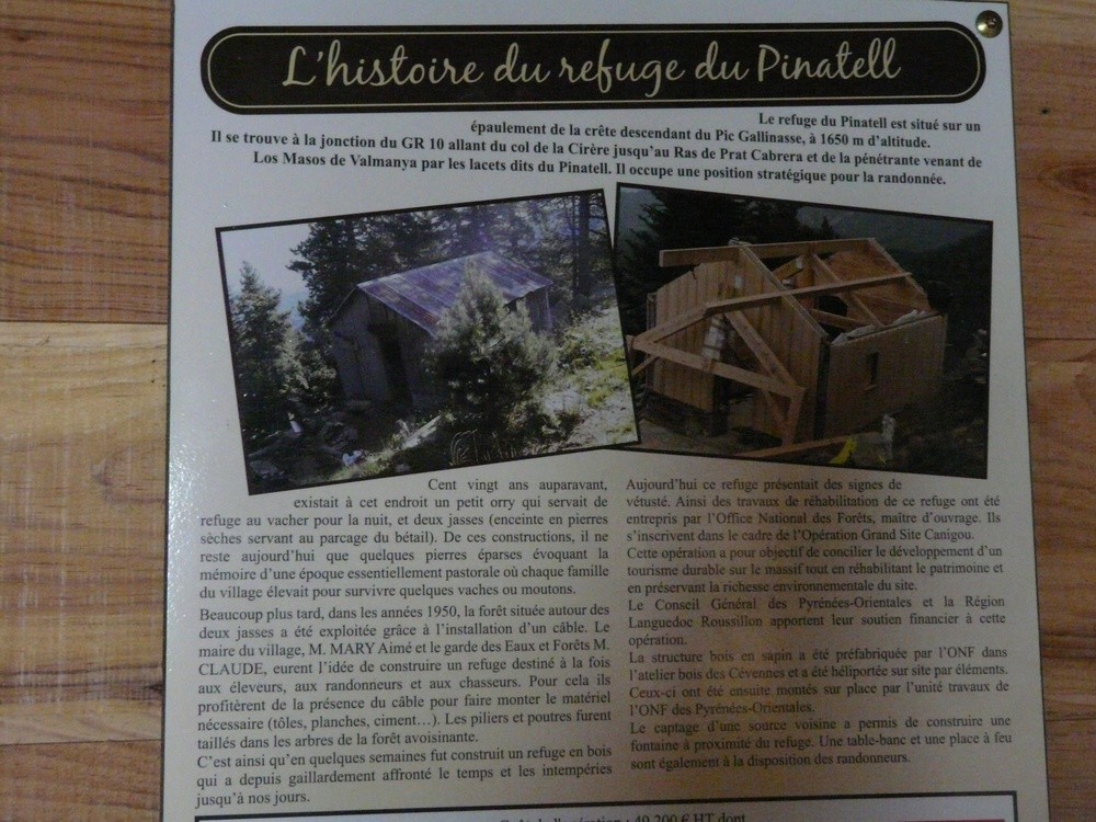 L'histoire du refuge du Pinatell