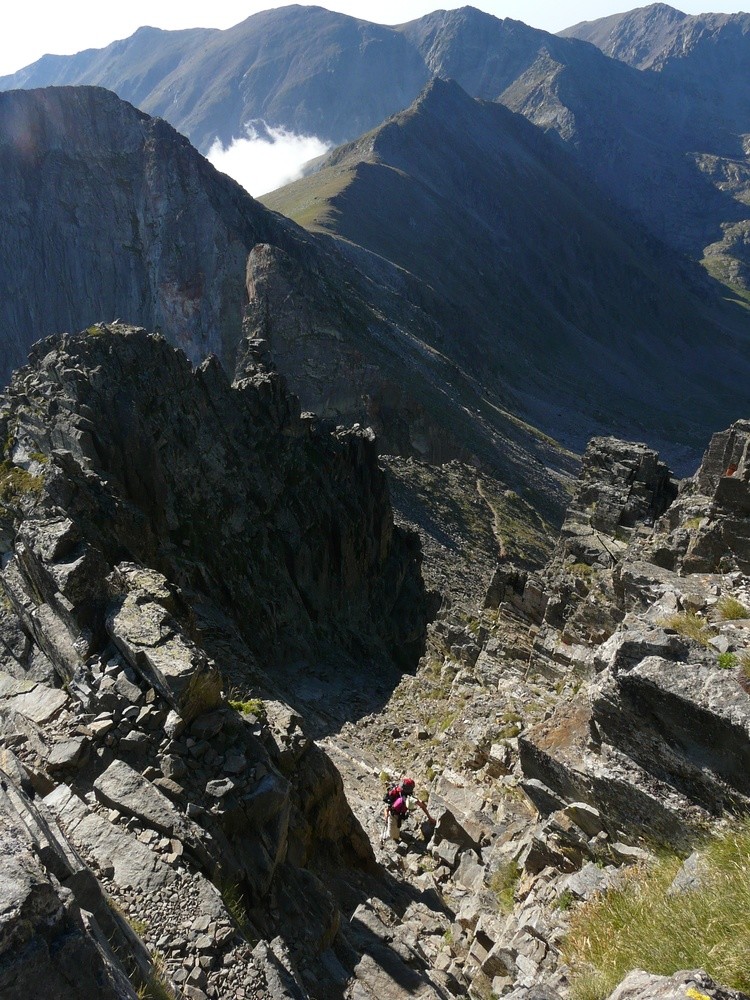 Dans la cheminée S du Canigou