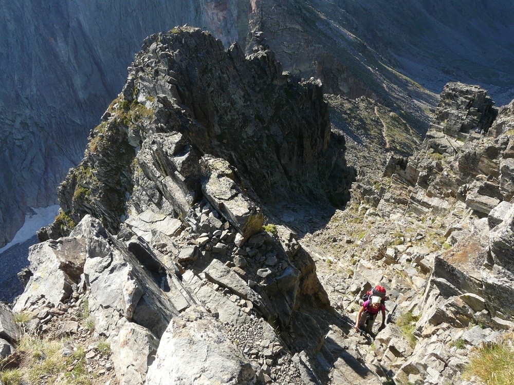 Dans la cheminée S du Canigou