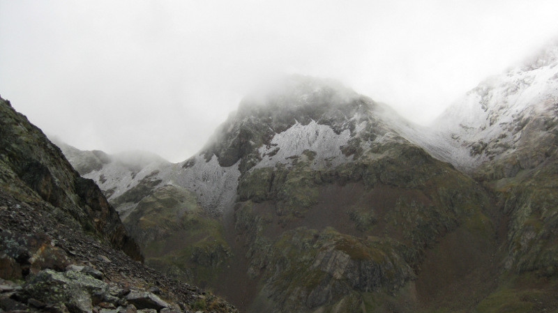 col des Mulets, Pic et col des Oulettes depuis le col d'Arratille