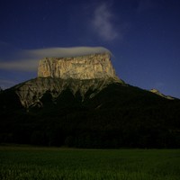 Mont Aiguille, soir de pleine Lune