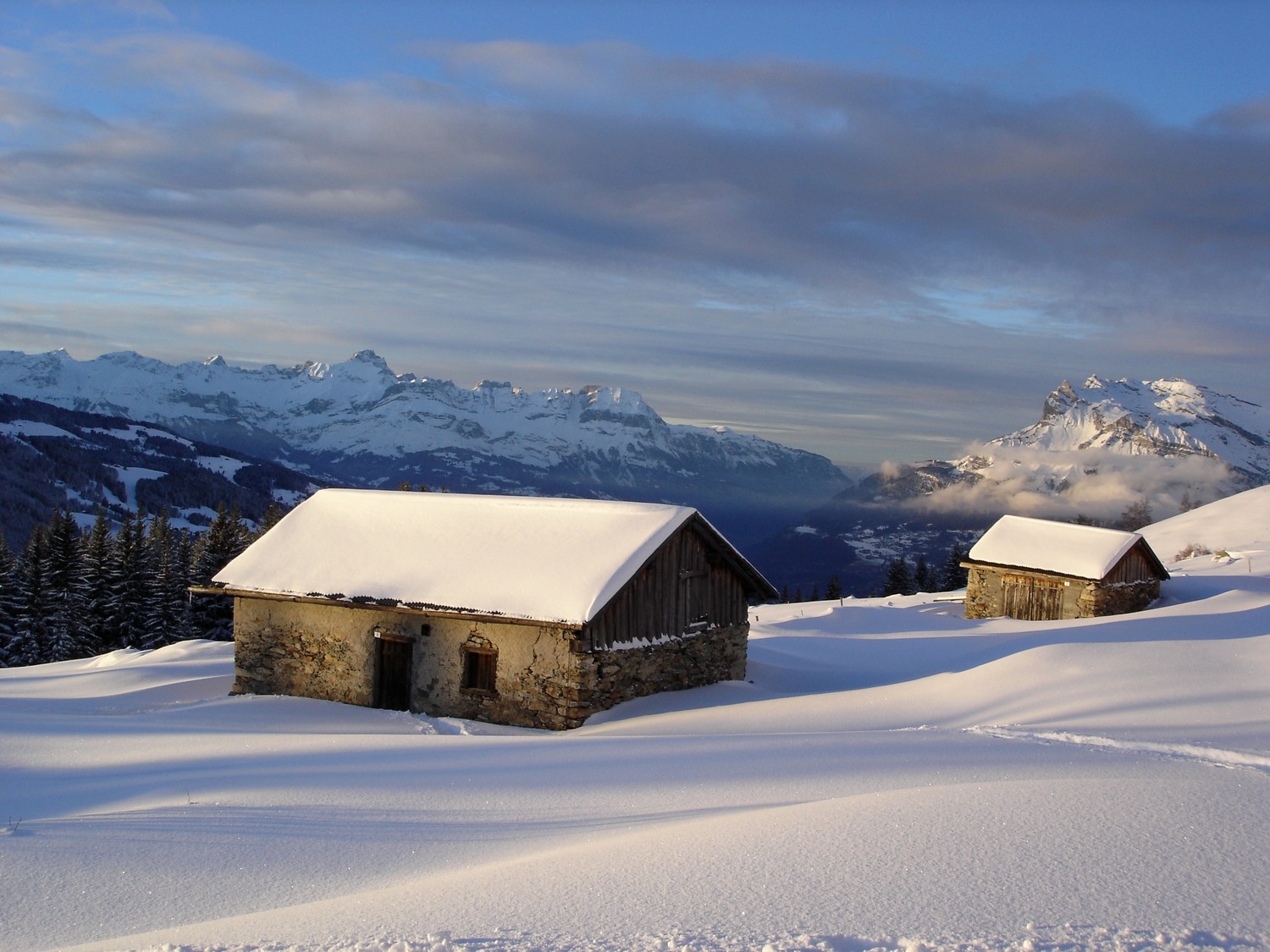 Coucher de soleil aux chalets du Truc