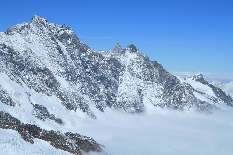 Dom, Lenzspitze, Nadelhorn depuis Allalinhorn