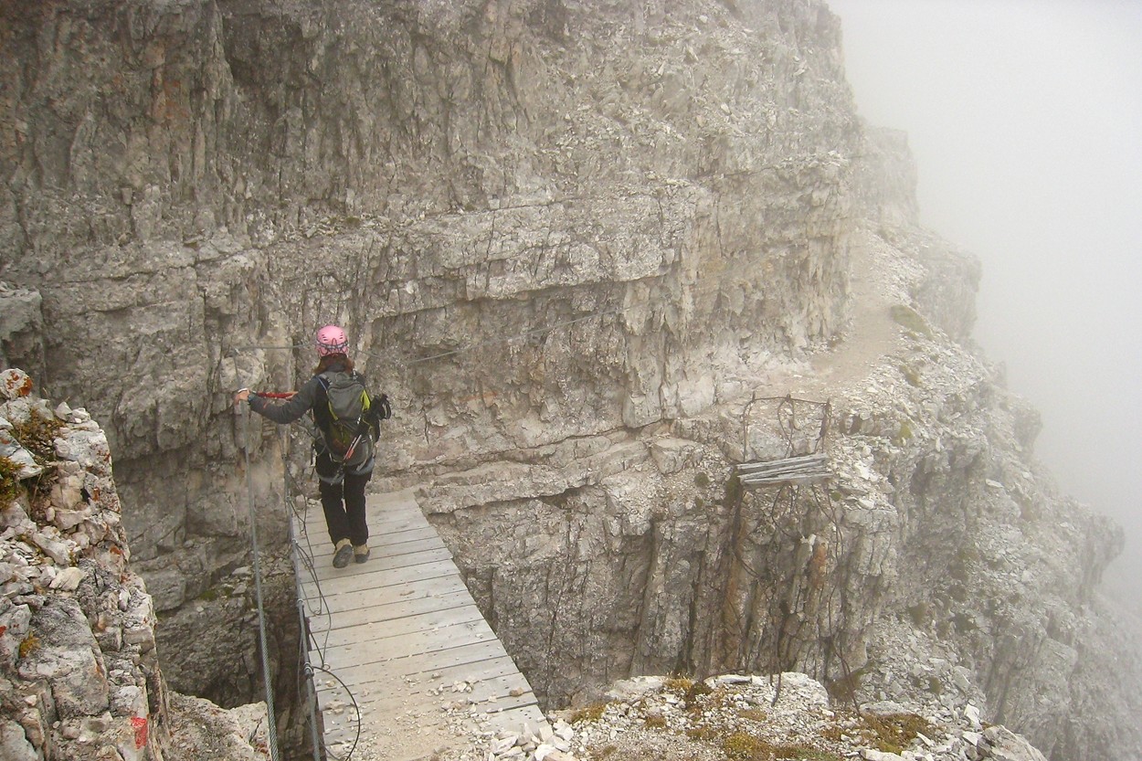 Sur le Sentiero delle Forcelle au Monte Paterno