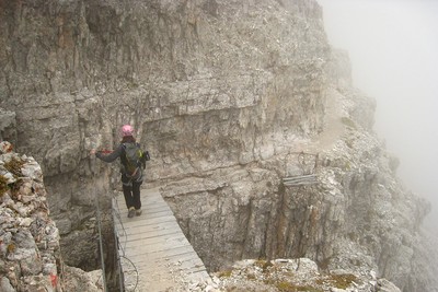 Sur le Sentiero delle Forcelle au Monte Paterno Sur le Sentiero delle Forcelle au Monte Paterno