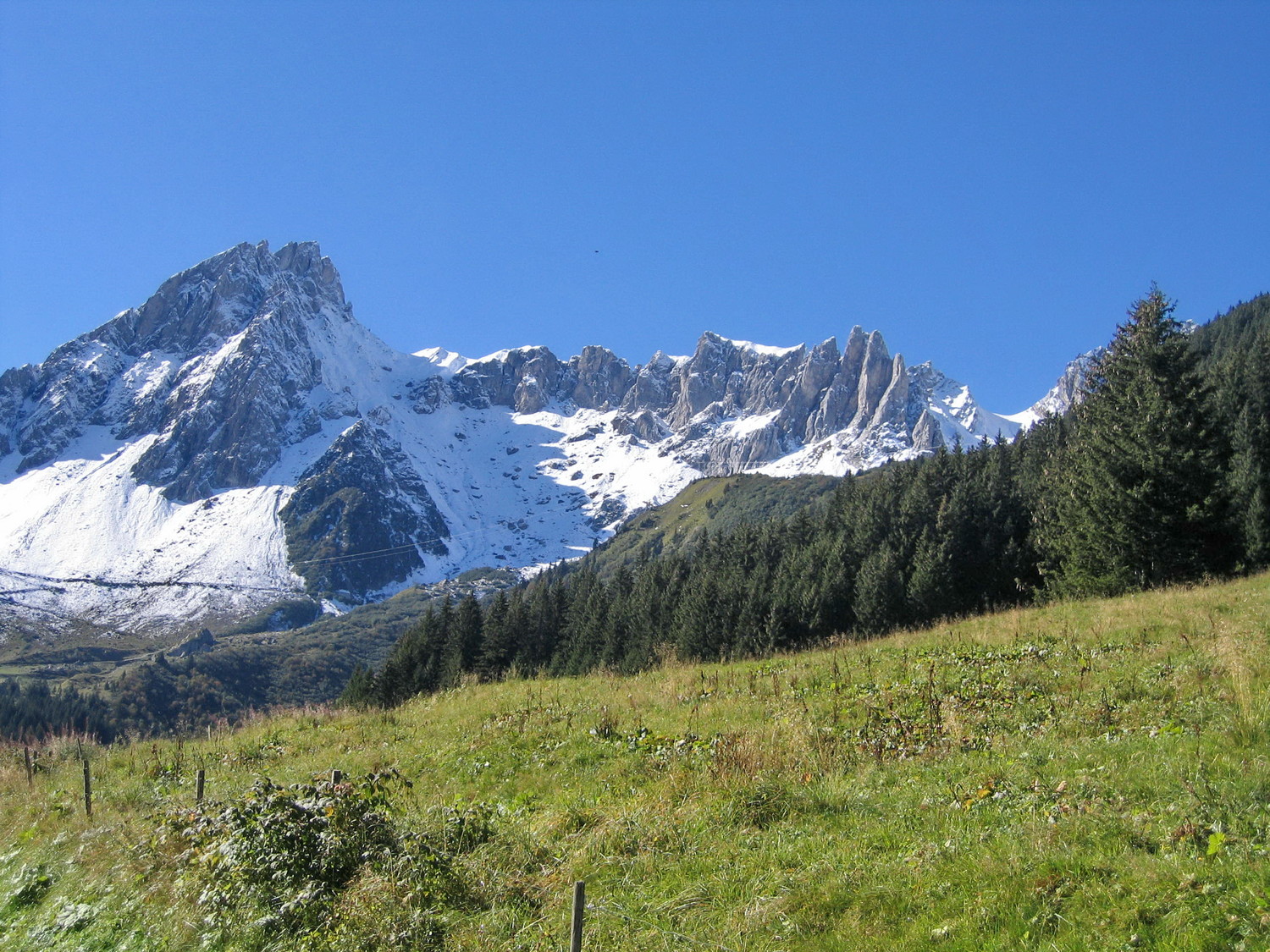 les aiguilles de la pennaz et le col fenêtre