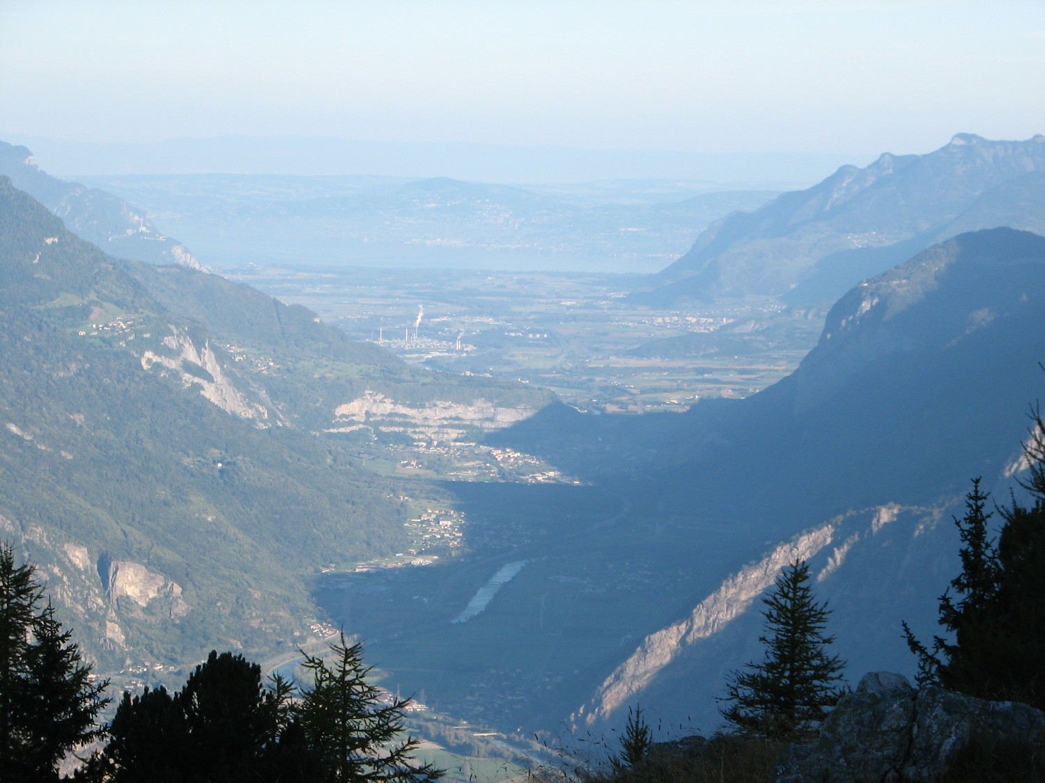 coude du Rhône/bas valais/ lac Léman