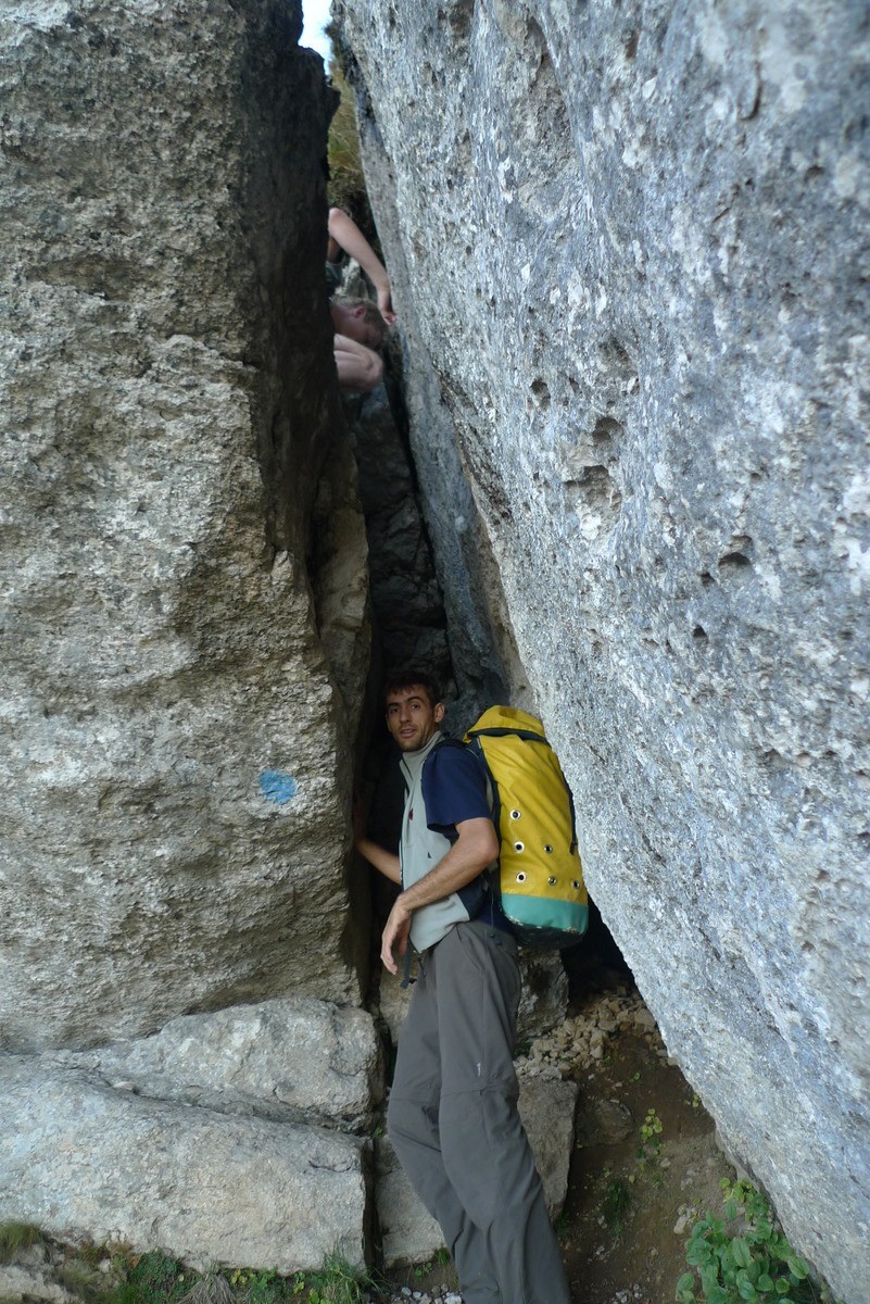 Cheminée sur le haut du pas du Fouda Blanc