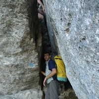 Cheminée sur le haut du pas du Fouda Blanc