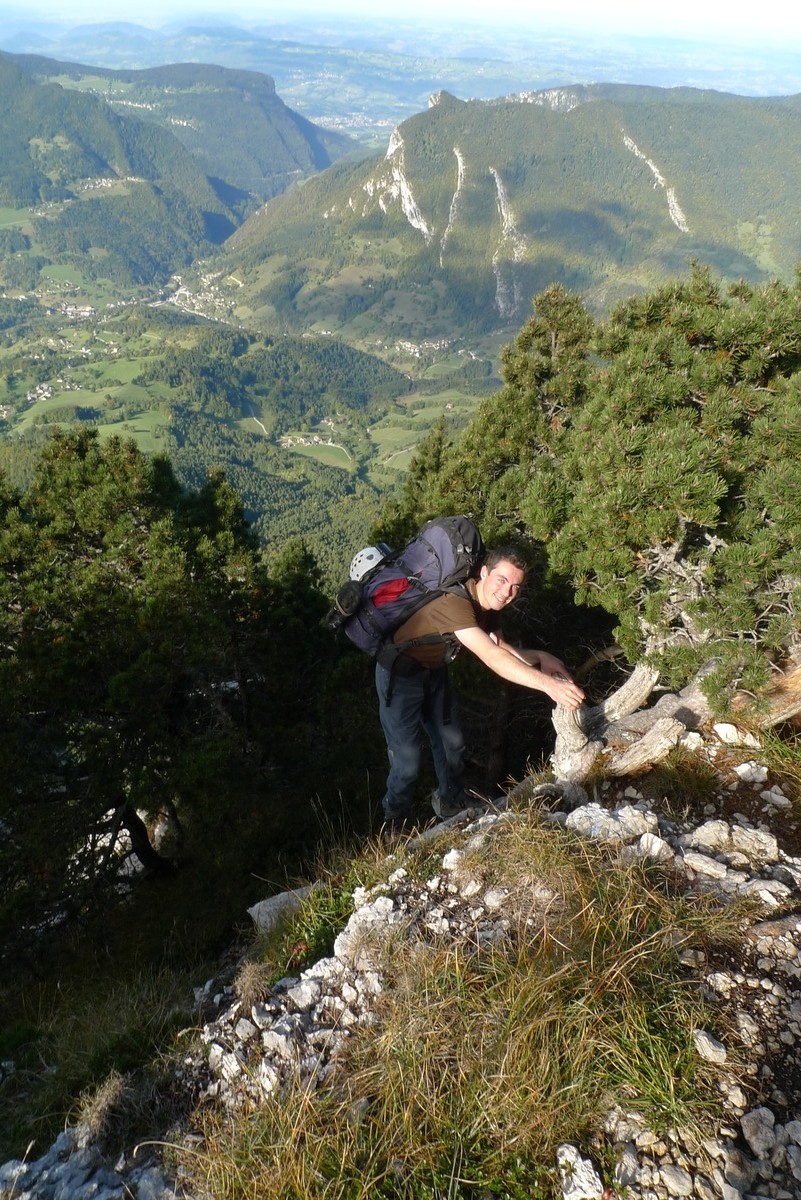 petit pas d'escalade sur le haut du pas du Fouda Blanc