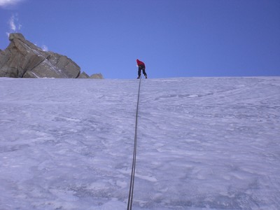 Rappel - Ligne de fuite aux Pointes Lachenal Rappel - Ligne de fuite aux Pointes Lachenal