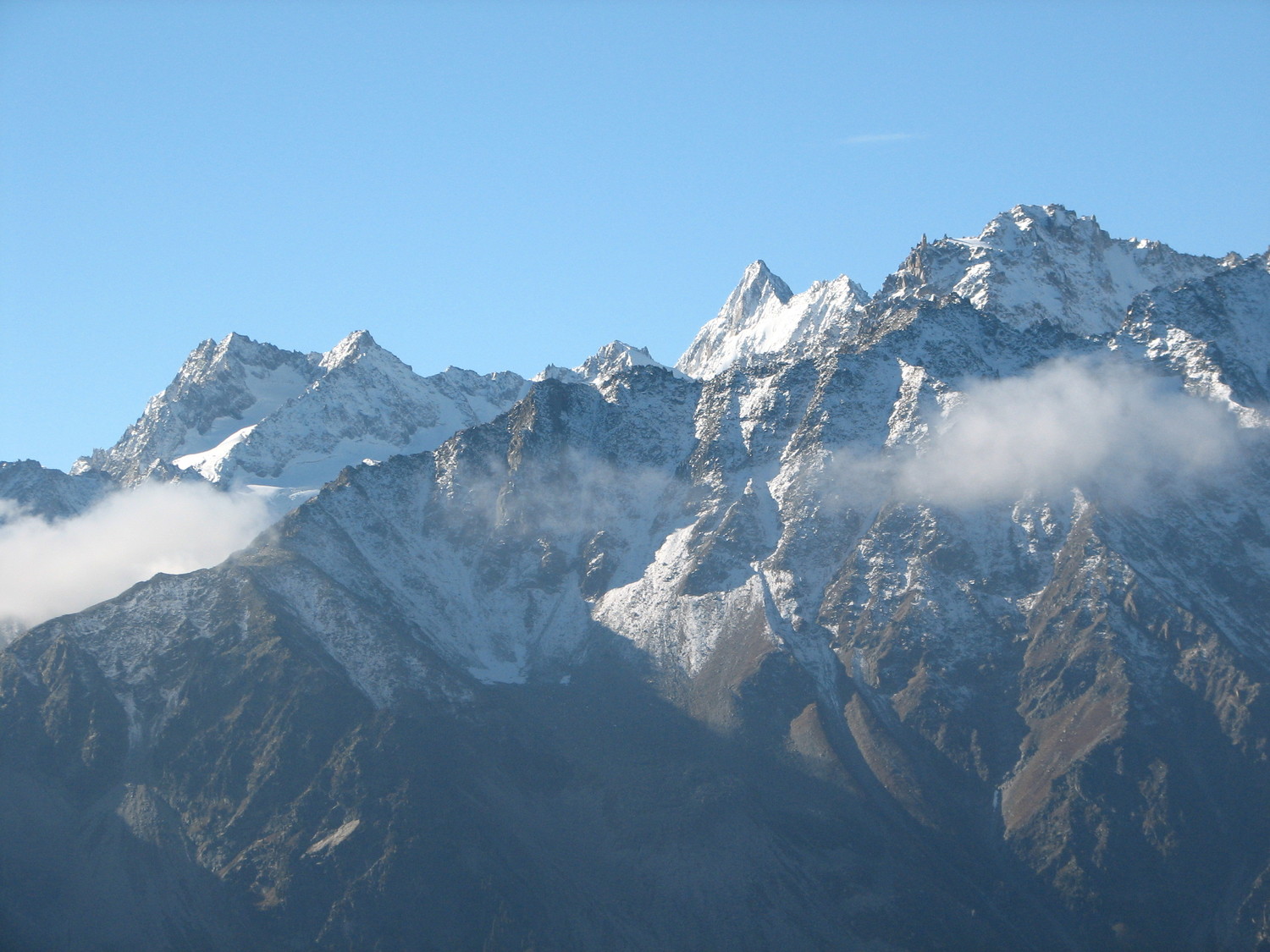 Vue sur massif du mont blanc