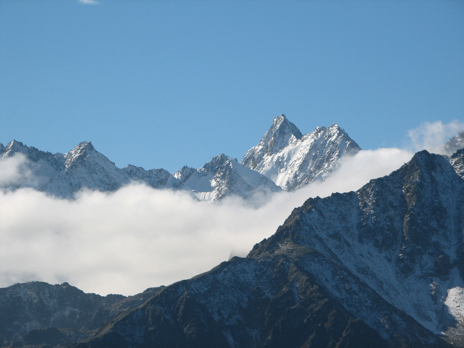 Vue sur massif du mont blanc