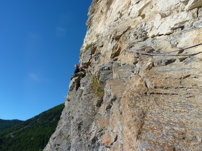 Rogier dans les 1eres longueures