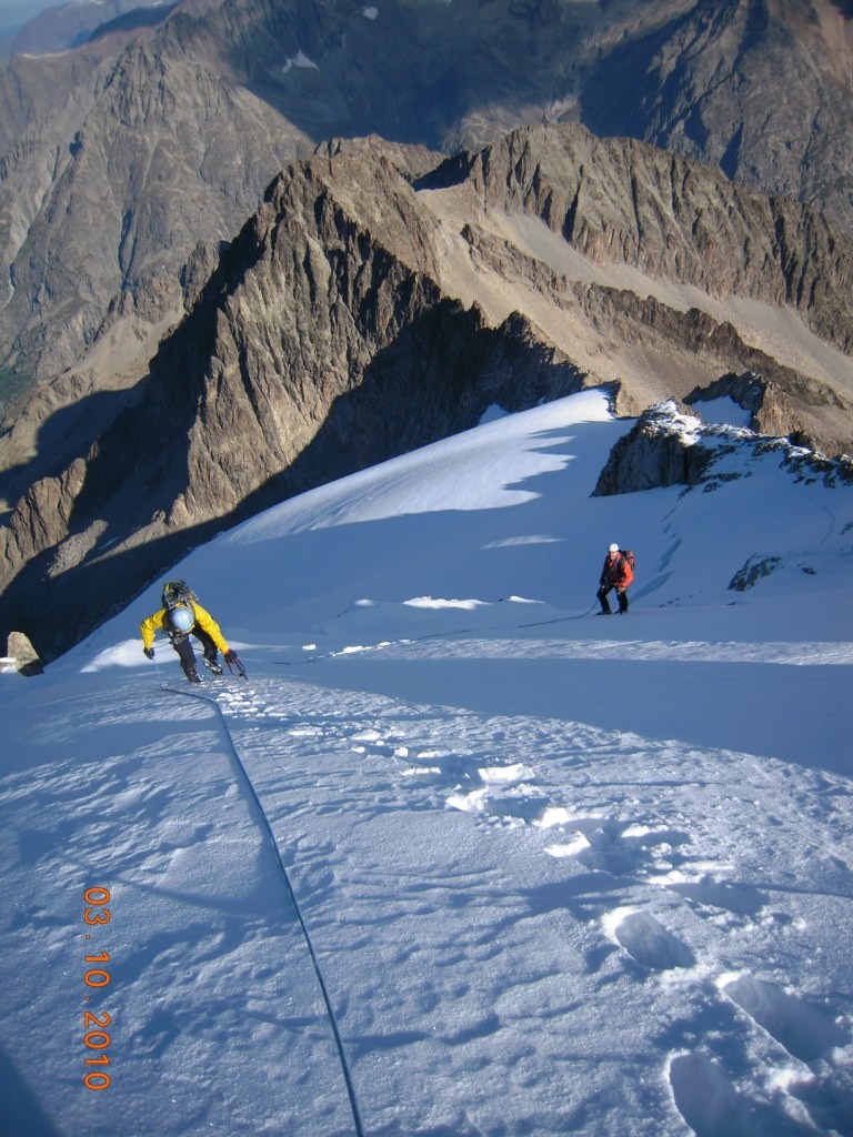 Dans le haut du glacier