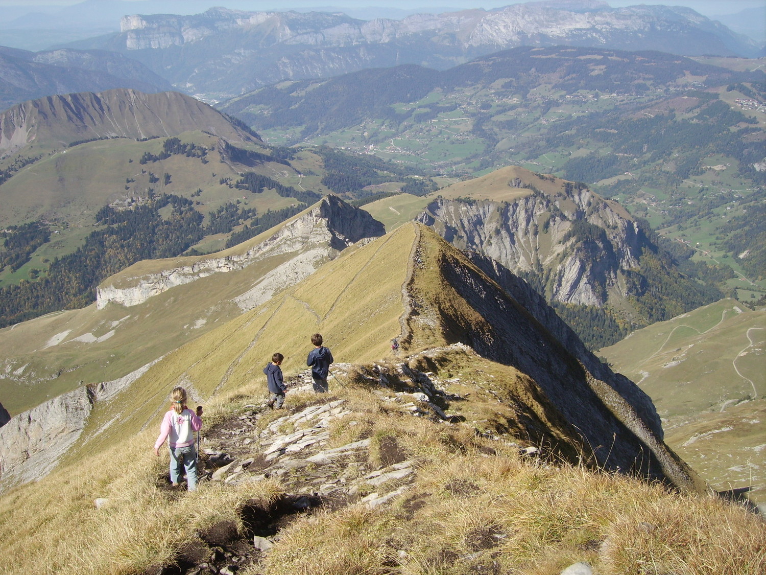 En contrebas du sommet