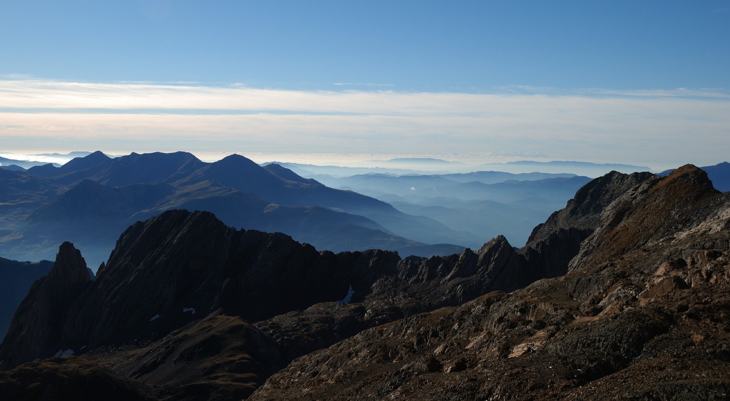 Vue vers les plaines aragonaises depuis les Posets
