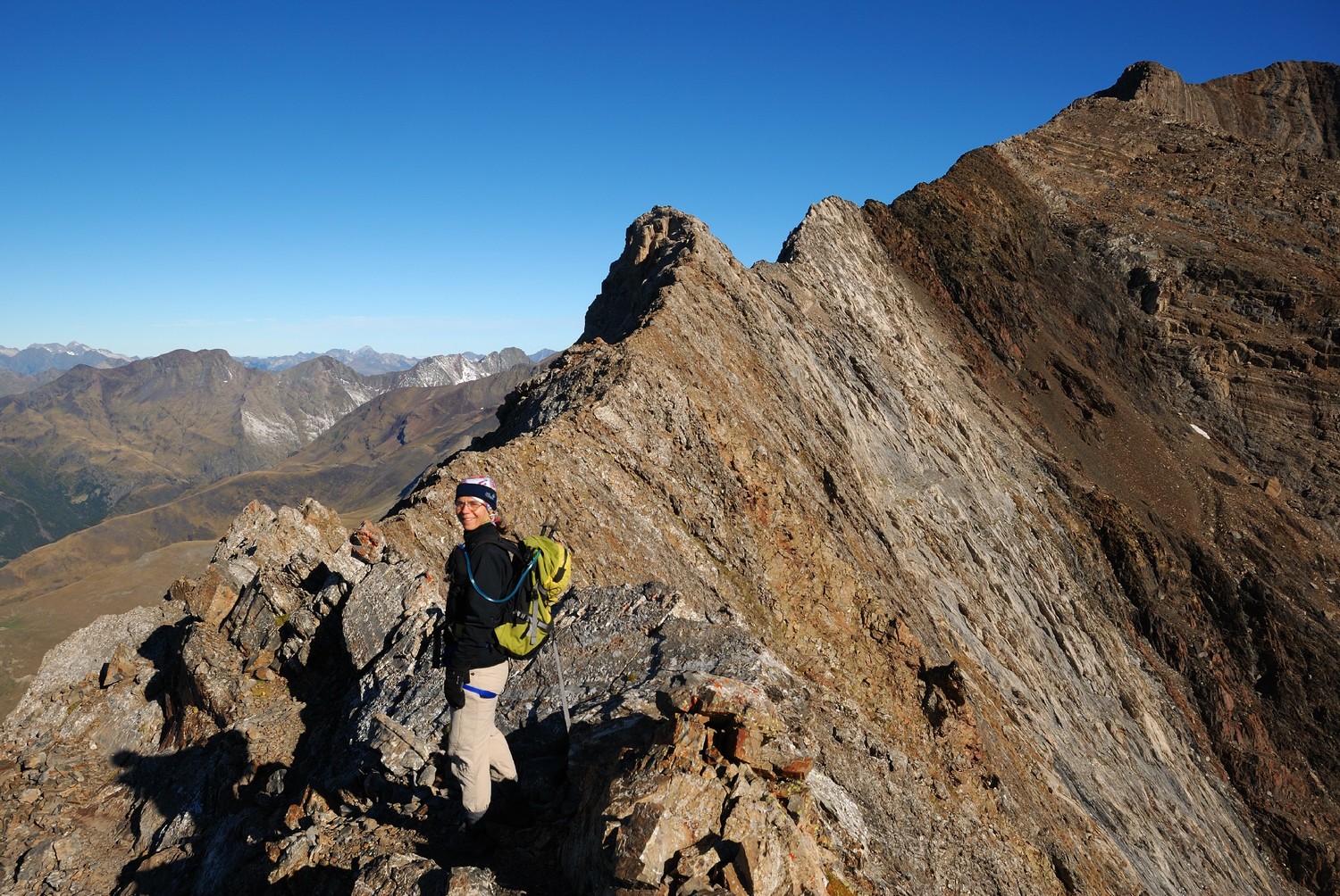Début de l'arête des Espadas aux Posets