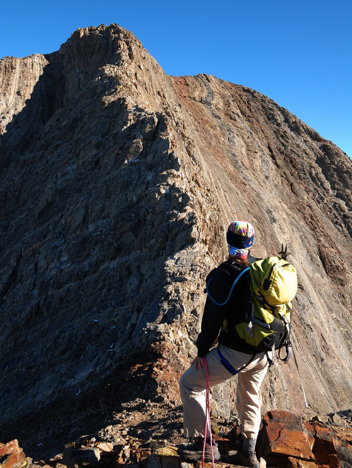Partie effilée sur l'arête des Espadas aux Posets