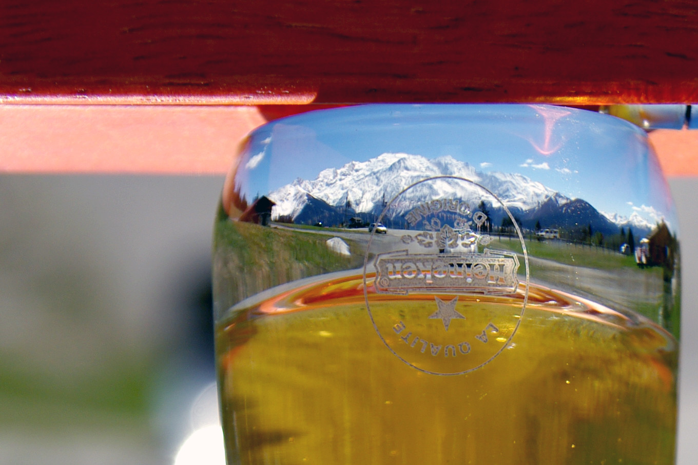 Mont-Blanc à travers le houblon...