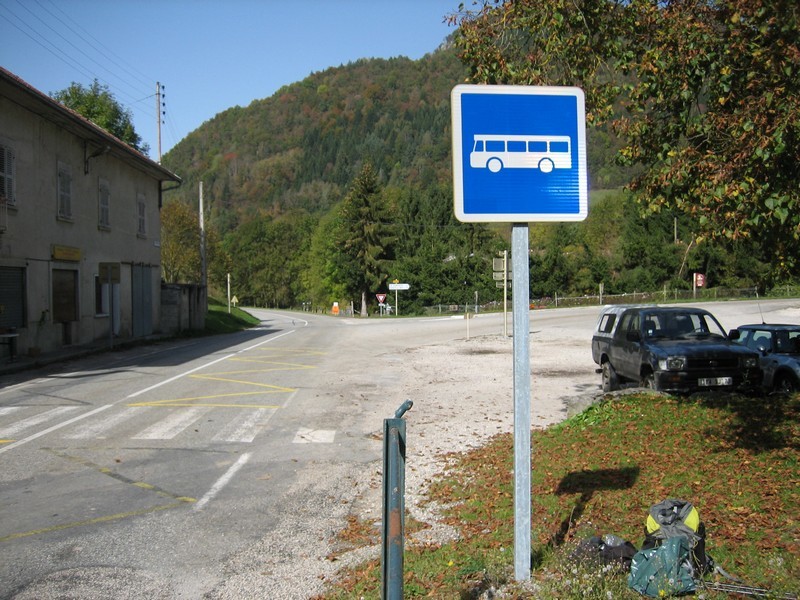 Arrêt de car à La Compôte (le Pont)
