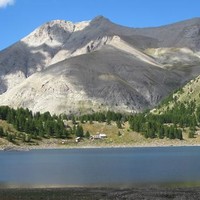 Le refuge et le mont Pelat