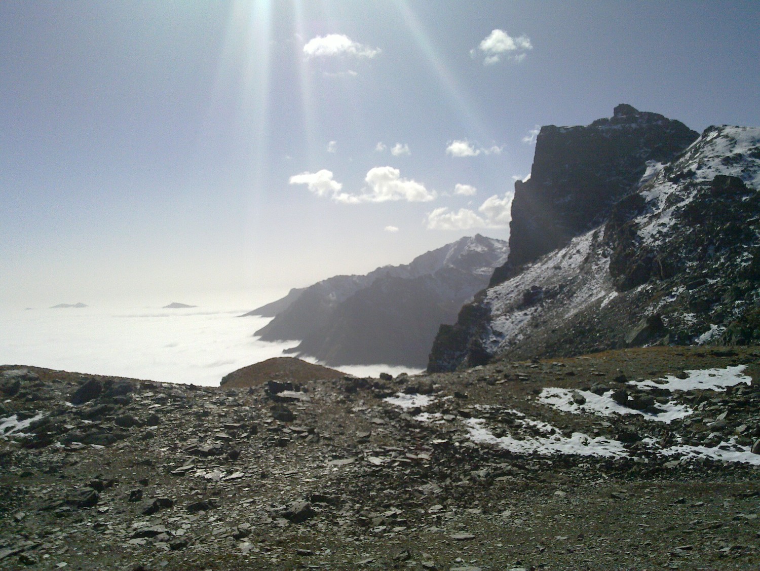la rocca bianca et la mer de nuages en Italie