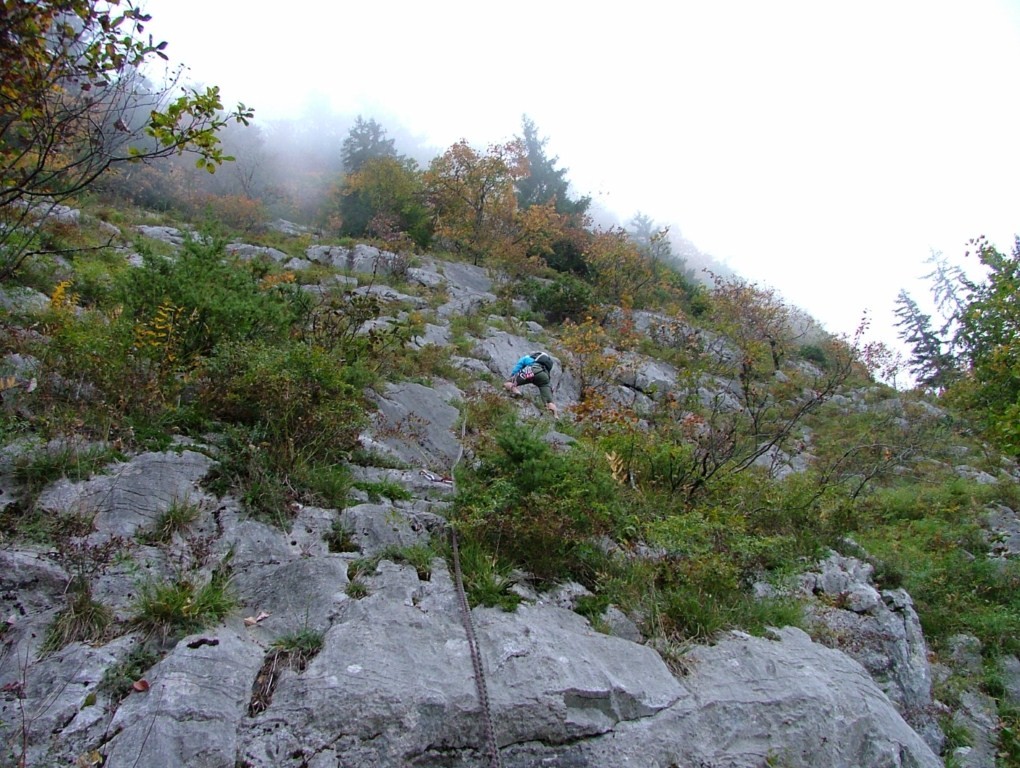 Dalle du Latay : jonction vers la dalle du Tuet L3, le tracé est visible mais à élargir un peu ...