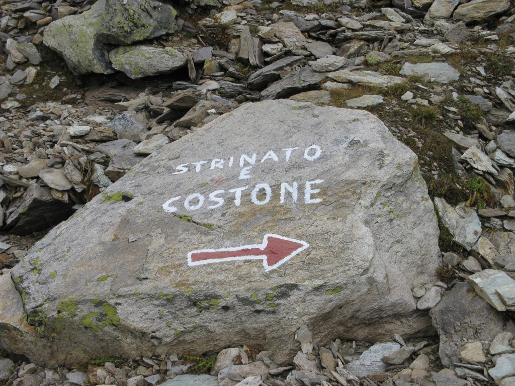 Indicazioni della via normale.