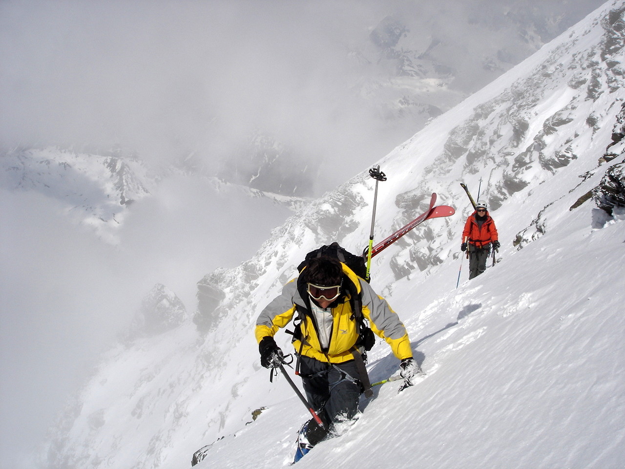 Dans la face sud du Grand Combin