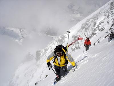 Dans la face sud du Grand Combin Dans la face sud du Grand Combin