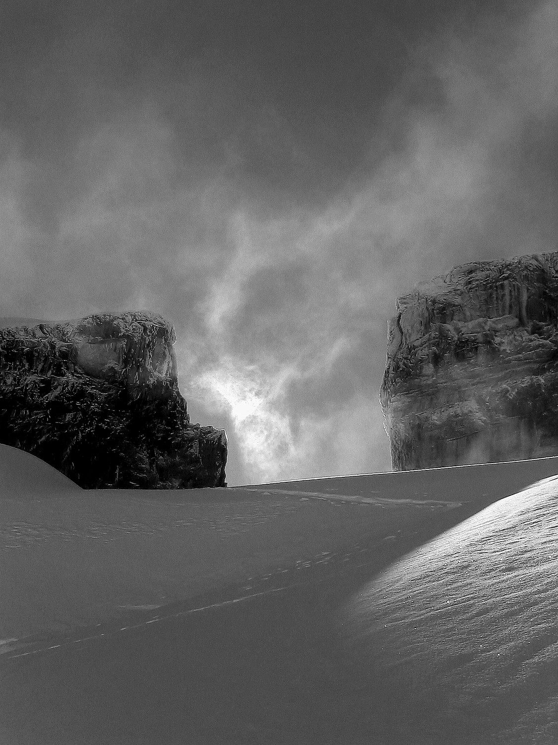 un matin d'hiver sur la brèche de Rolland, Pyrénées