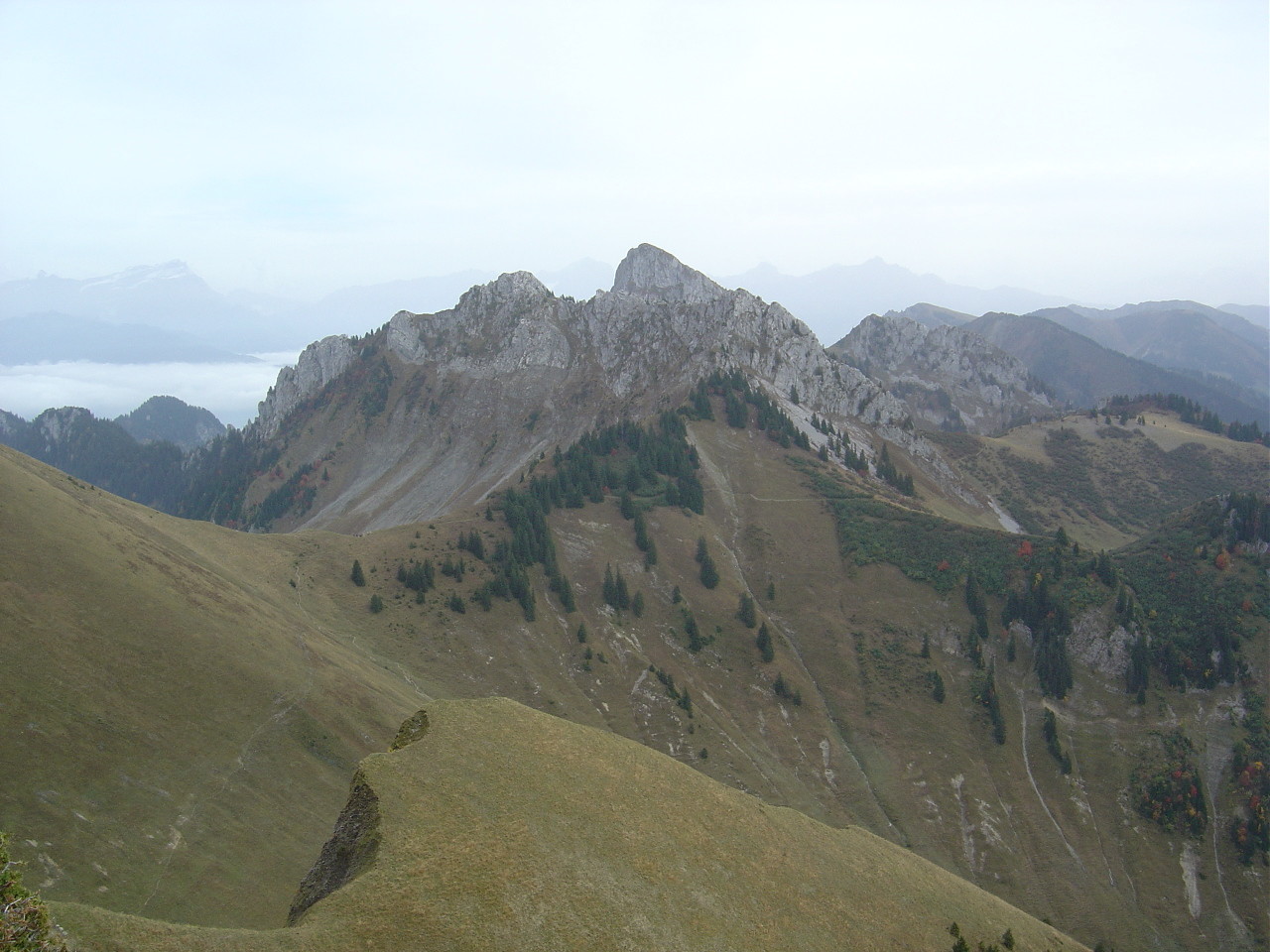 Le couloir du Serpent au Sex du Coeur moins engageant dans sa couleur d'octobre que dans sa blancheur d'hiver.