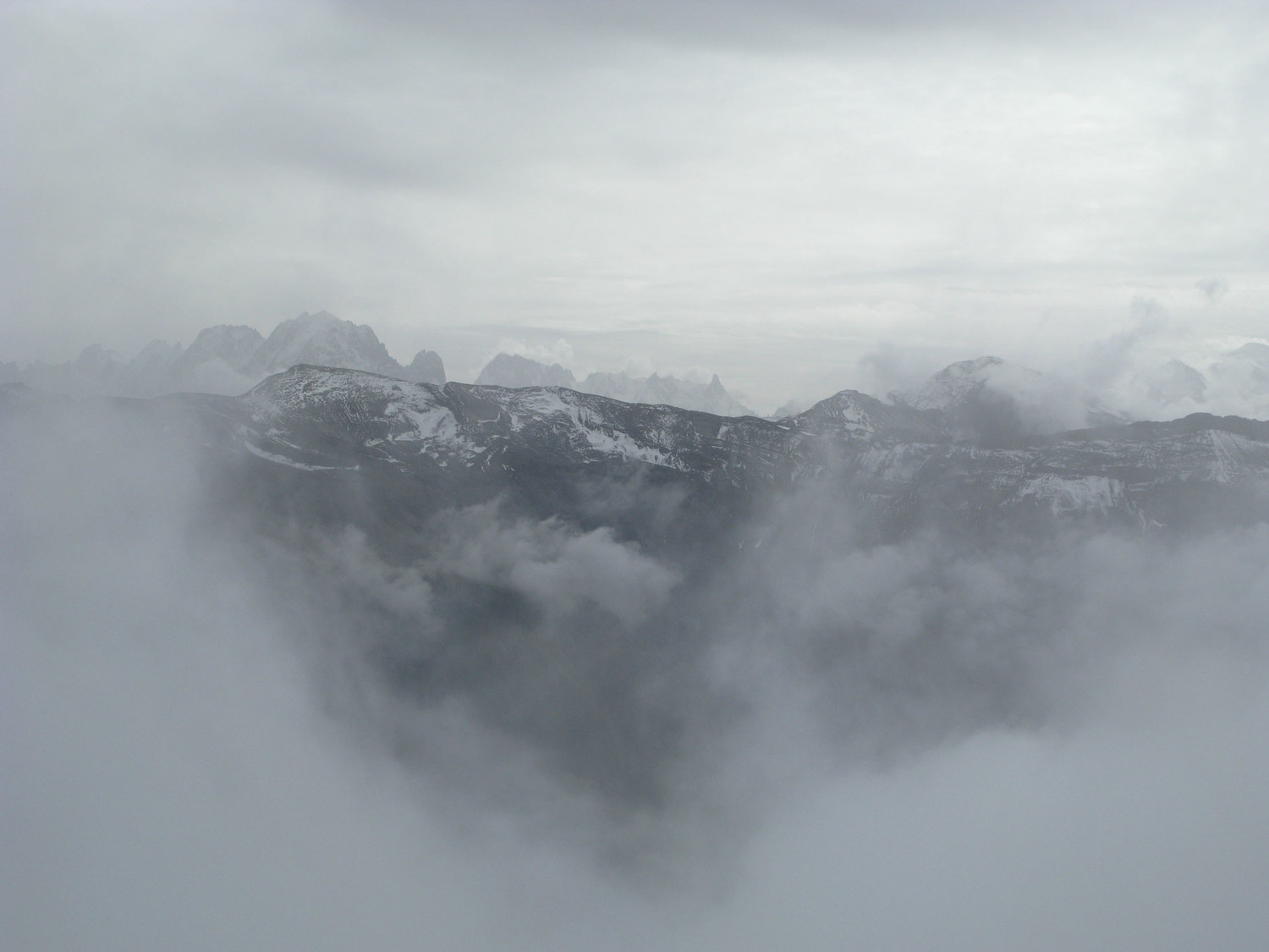 le massif du M.B en demi-teinte