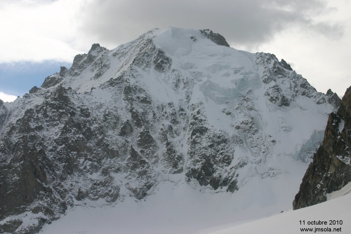 La face nord d'argentière dans un état pitoyable