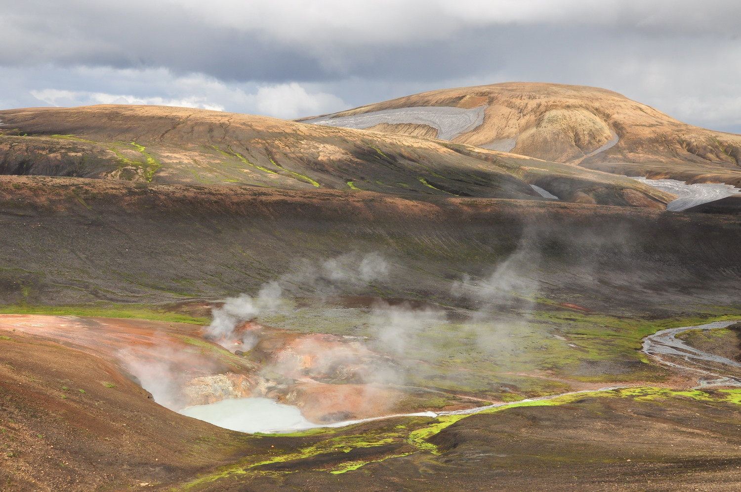 Zone géothermique au Landmanalaugar, Islande