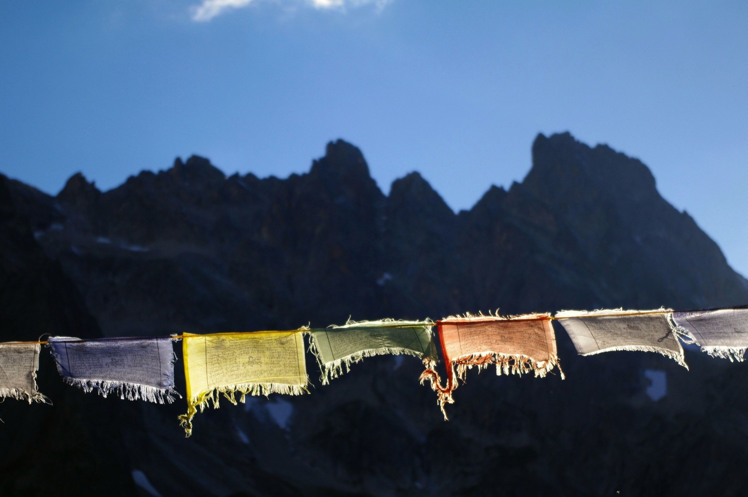 Drapeaux à prière à Font Turbat