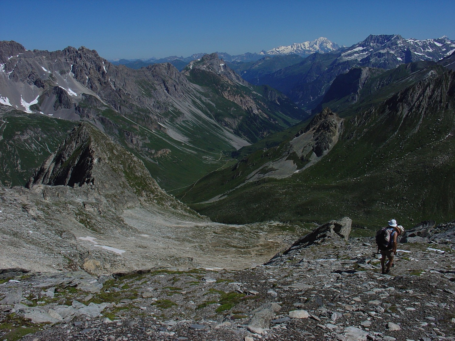 le vallon de Chavière et le Mont Blanc