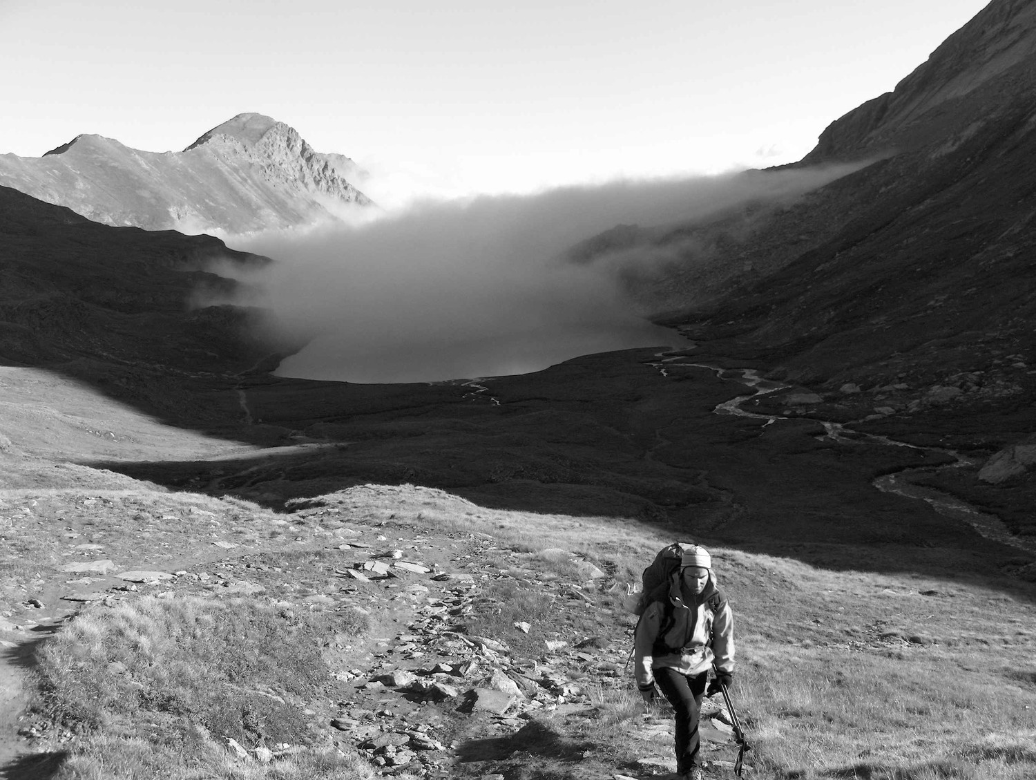 Montée matinale au-dessus du Lac Foréant