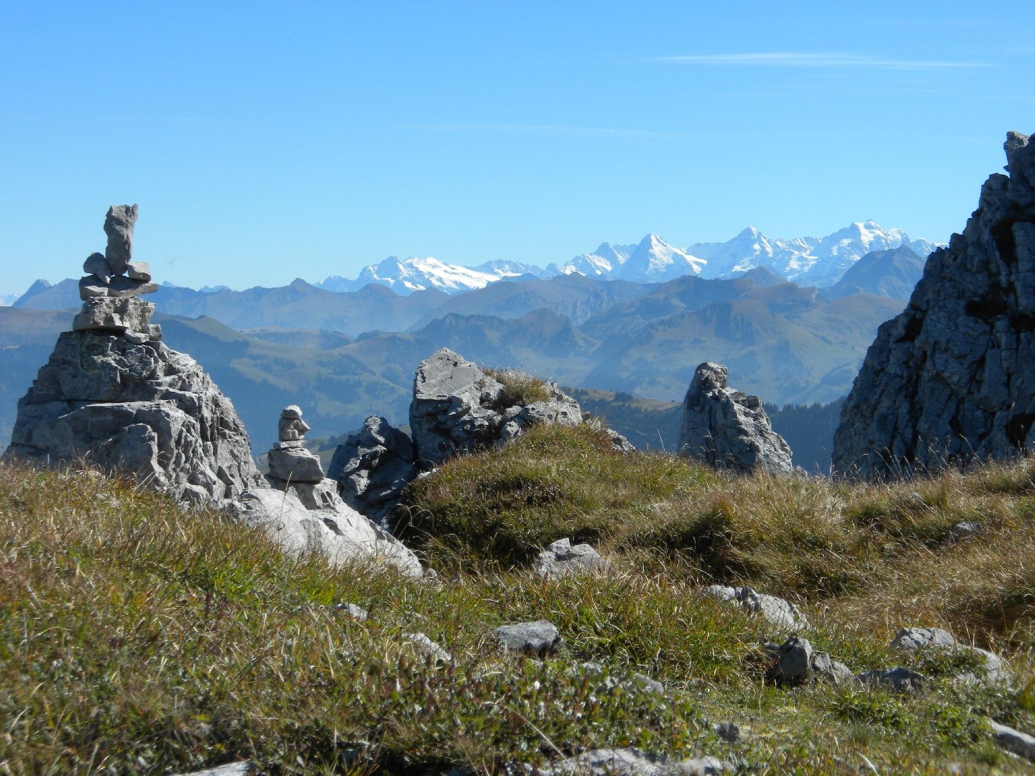 Depuis le sommet d'hiver de la Wandflue