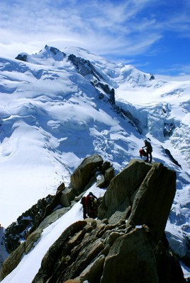 A l'arrivée de l'arête des Cosmiques... A l'arrivée de l'arête des Cosmiques...