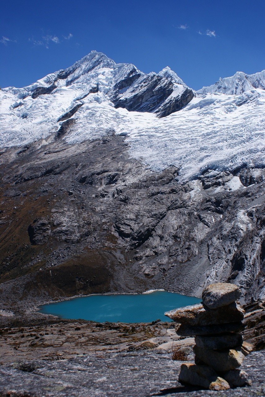 Vue du col de la Punta Union, trek santa Cruz pérou
