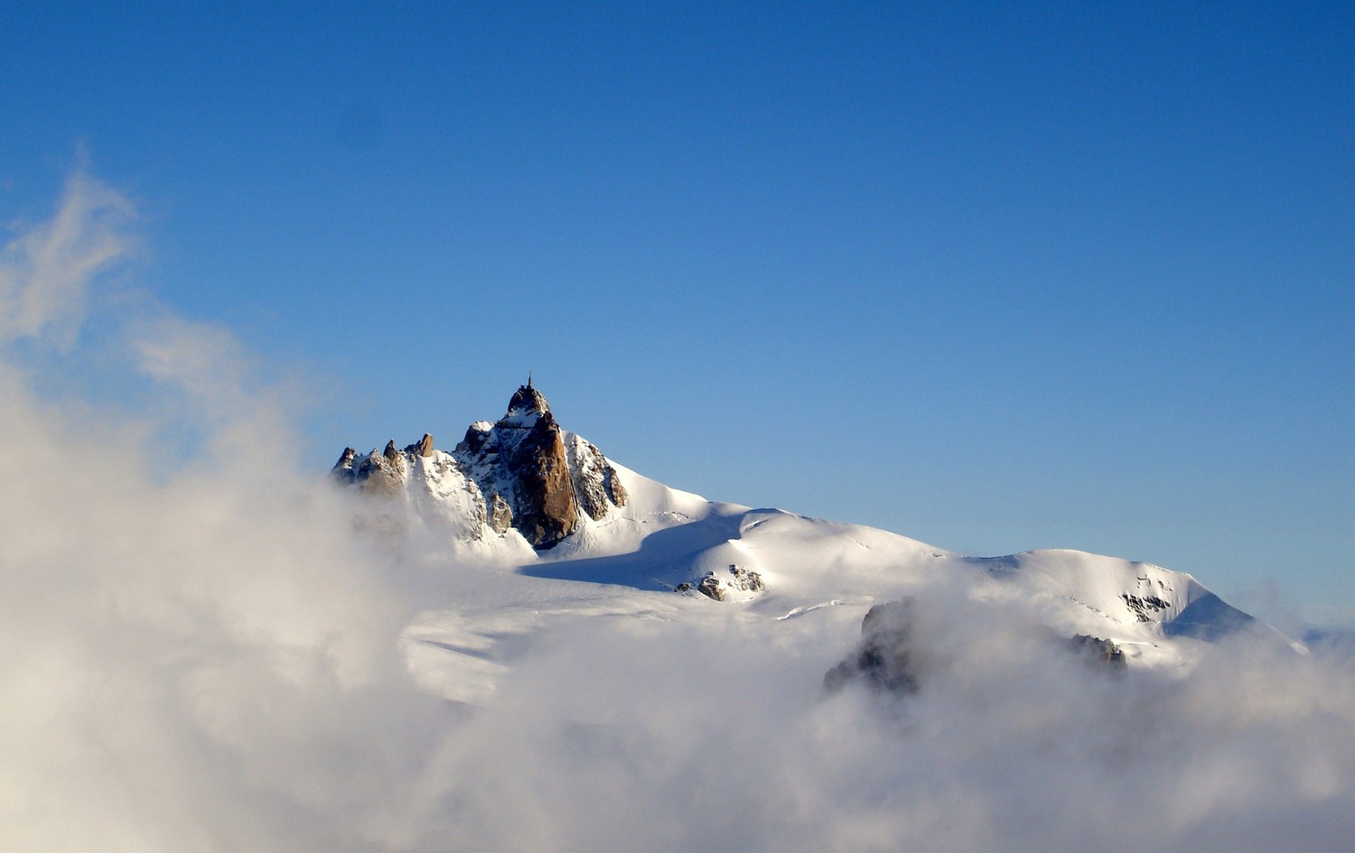 Aiguille du Midi depuis le col des Flambeaux