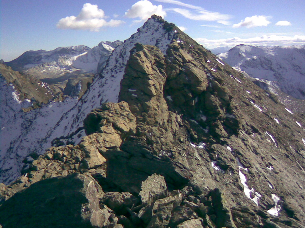 Crête entre les sommets nord et sud des Bramanettes centrales